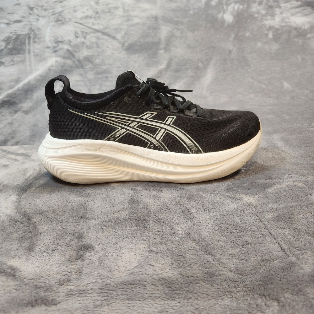 Asics Shoes Womens 8 Black Gel Nimbus 27 Sneakers Athleisure 1012B753 - Picture 1 of 9